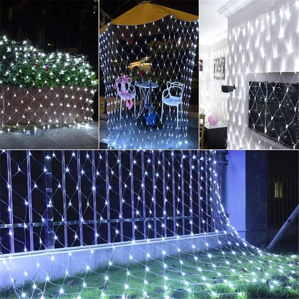 1.5x1.5M 3x2M 6x4M LED Net Mesh Fairy String Light