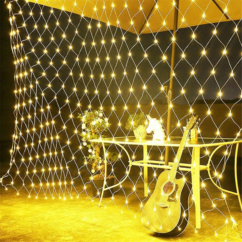 1.5x1.5M 3x2M 6x4M LED Net Mesh Fairy String Light