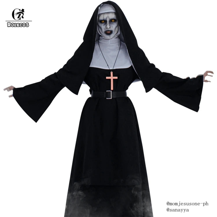 ROLECOS The Nun Cosplay Costume Horror