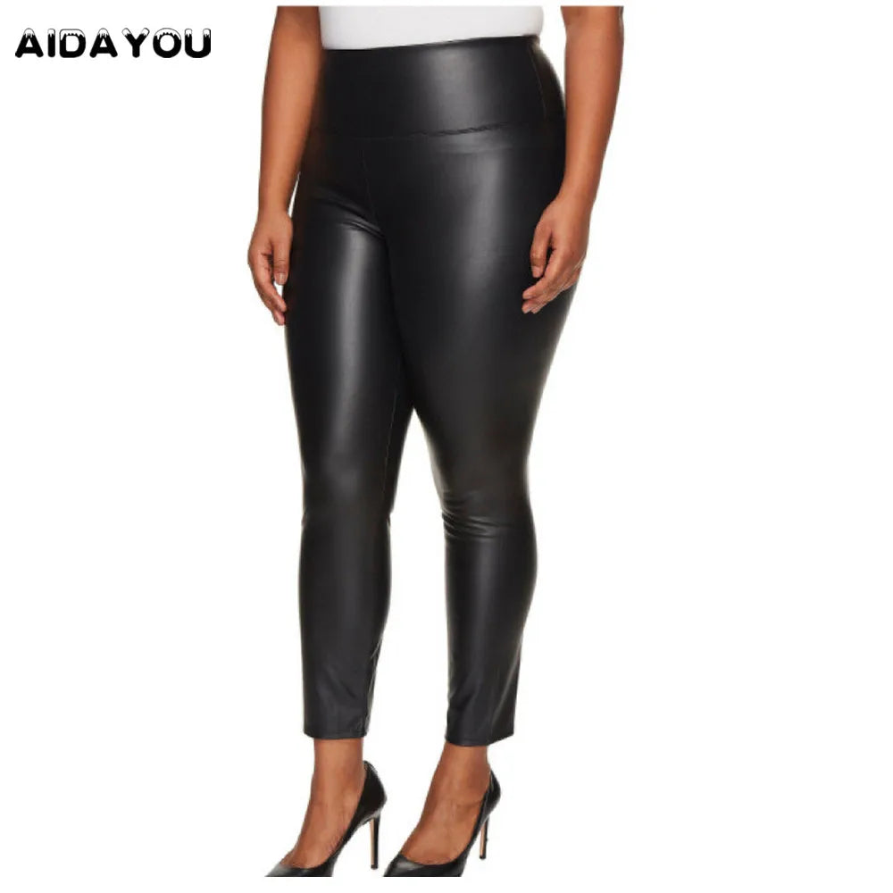 Pu Plus Size Leggings Big Size