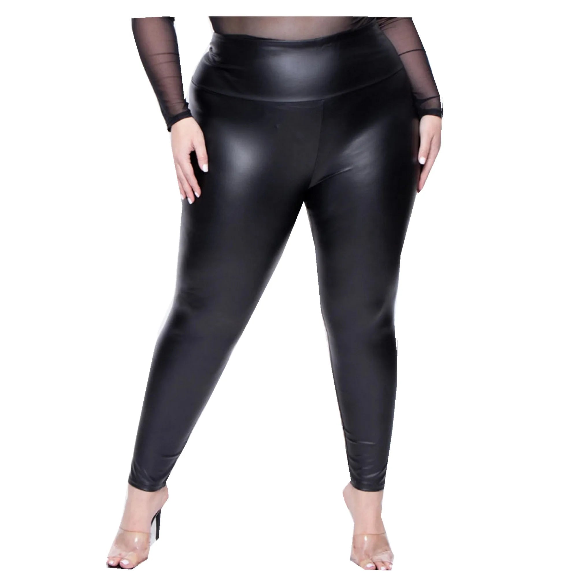 Pu Plus Size Leggings Big Size