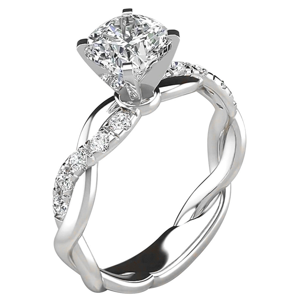 Dimond Ring Bridal Zircon Elegant