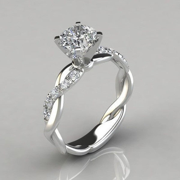 Dimond Ring Bridal Zircon Elegant