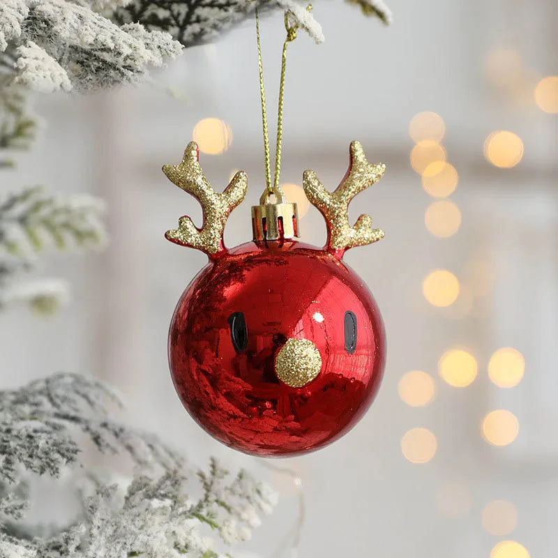 2pcs Elk Christmas Balls Ornaments Xmas