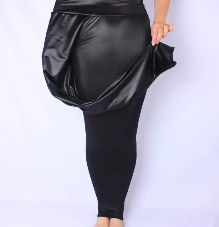 Pu Plus Size Leggings Big Size