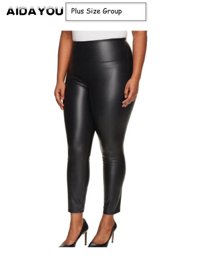 Pu Plus Size Leggings Big Size