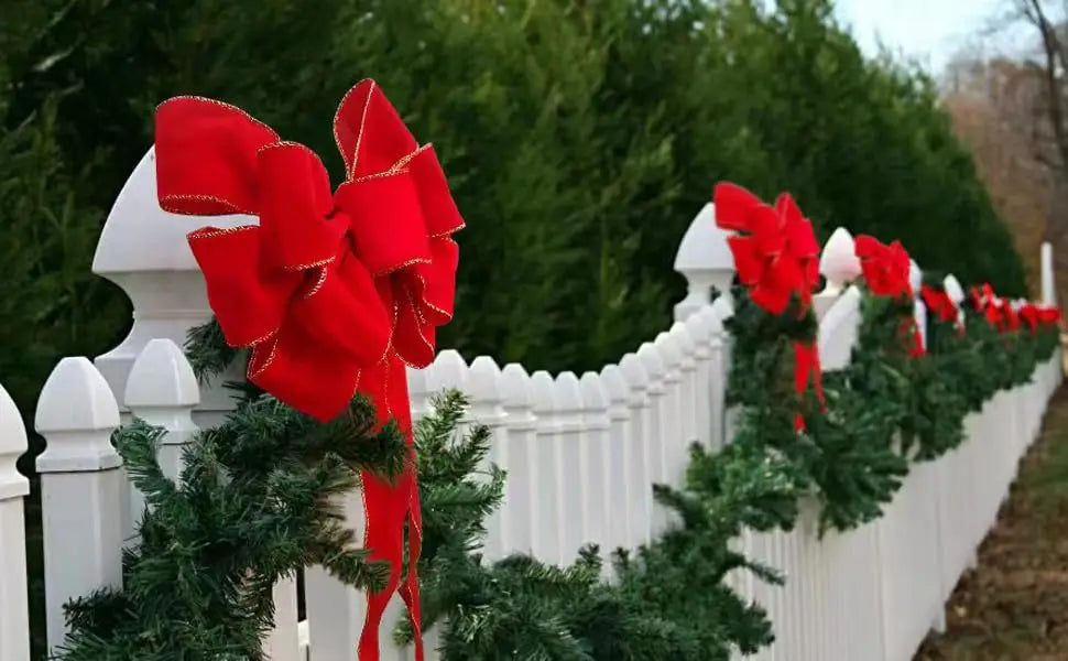 Red Christmas Bows Outdoor Decorations Large Christmas