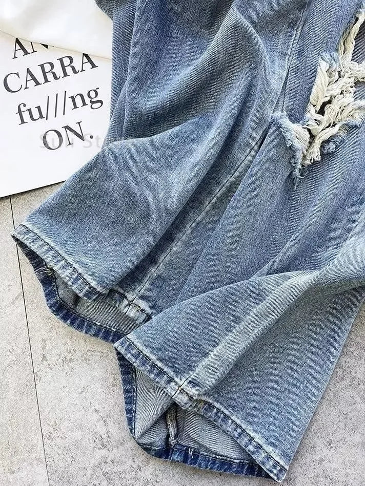 Ripped Jeans  Vintage High Waist