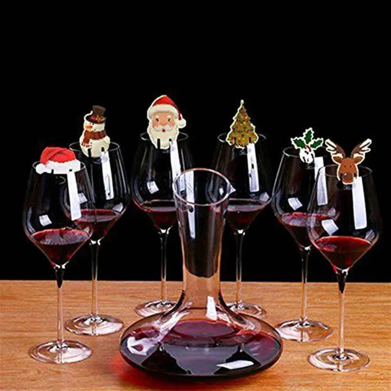 10pc/set Wine Cup Card Christmas