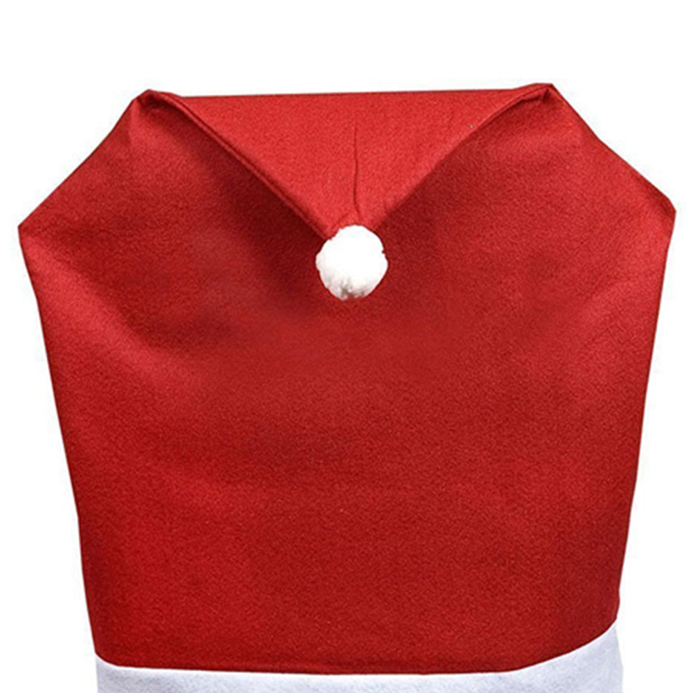 Christmas Chair Cover Red Non-woven Chair Cover