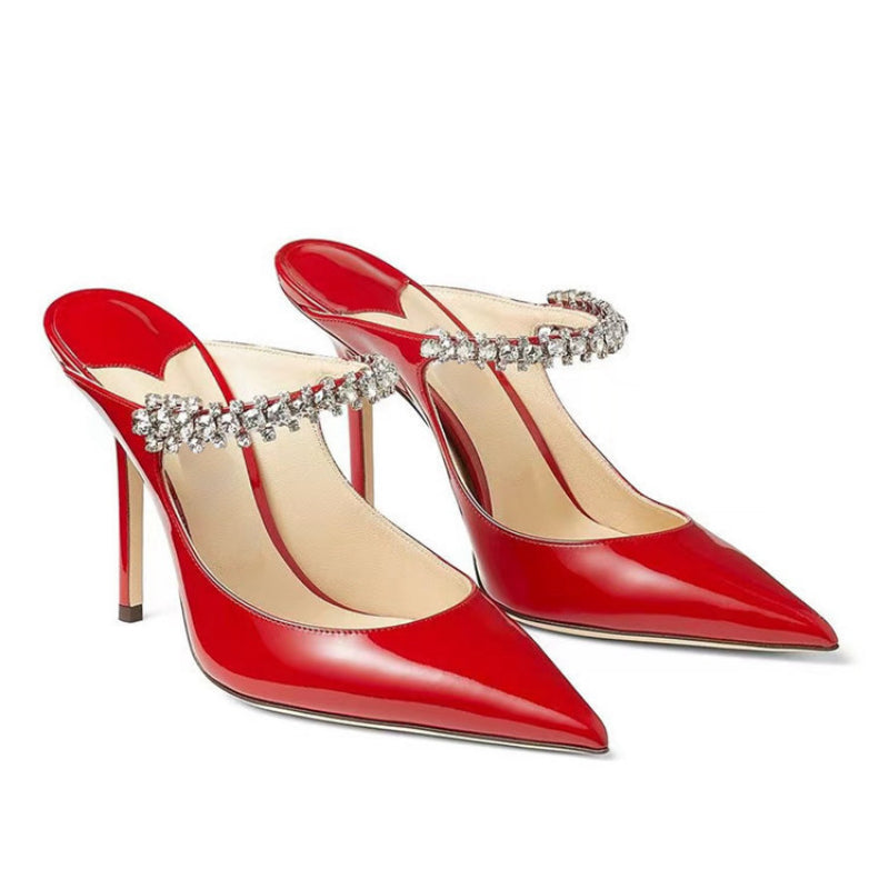 Shoe Pumps Patent Leather 7CM Thin High Heels