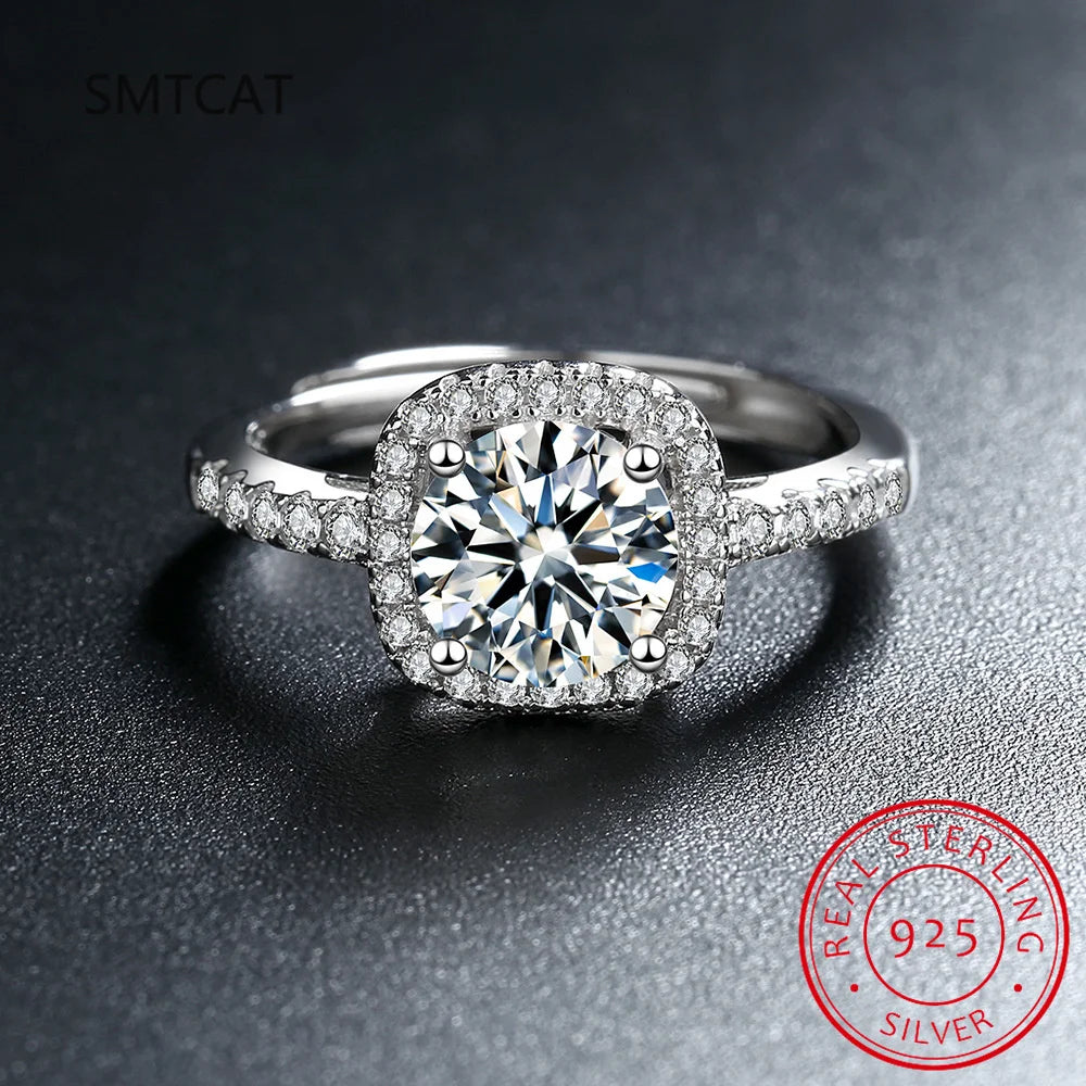 0.3-3CT D Color Certified Moissanite Rings