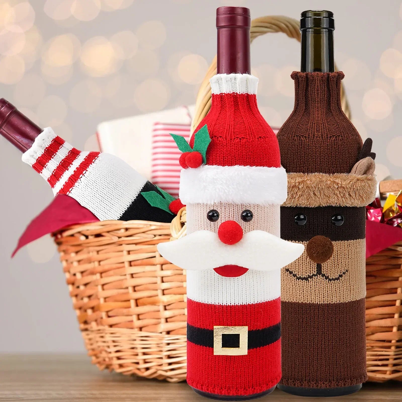 Christmas Decorations Wine Bottle Cover Noel