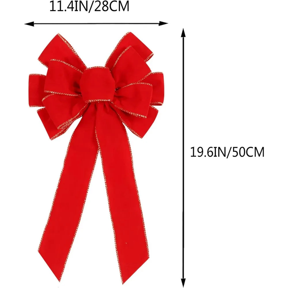 Red Christmas Bows Outdoor Decorations Large Christmas