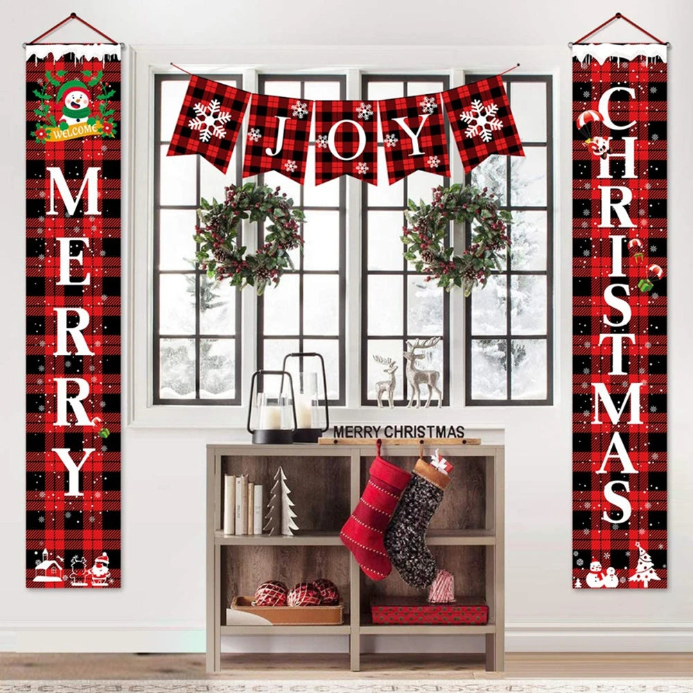 Christmas Decorations Outdoor Yard Front Porch Sign Set