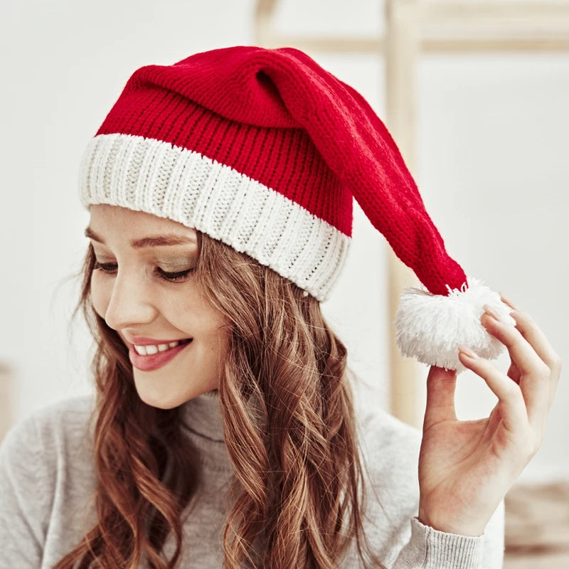 Christmas Hat Cute Pompom Adult Child