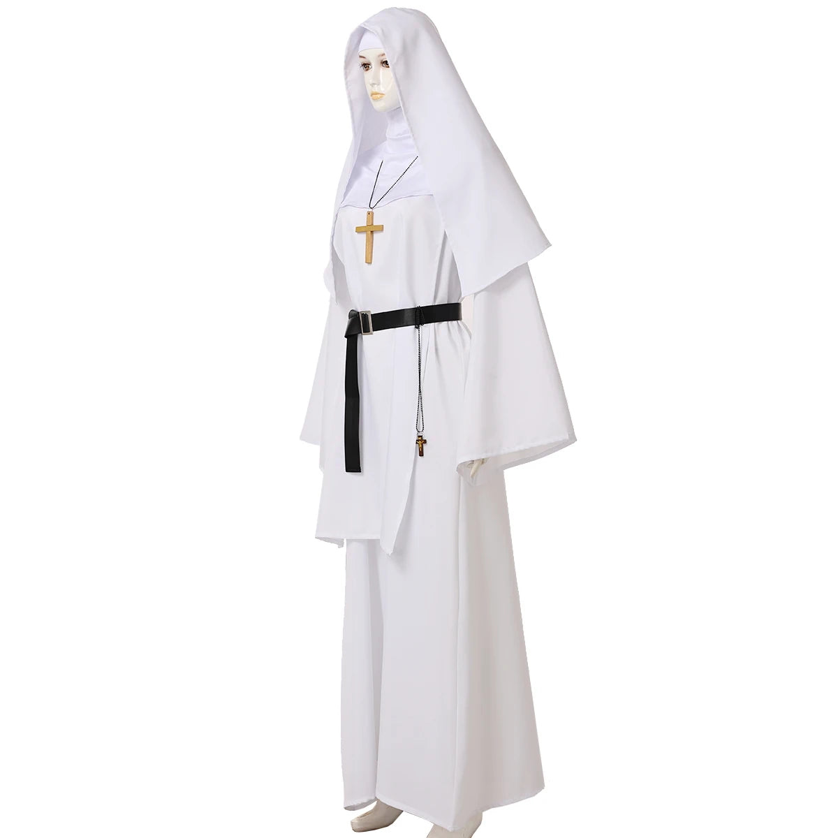 Nun Halloween Costume for Women Dress Scary Cosplay Mary Priest Dresses