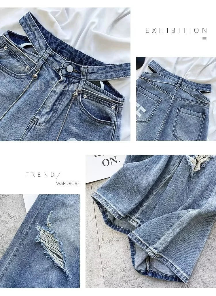 Ripped Jeans  Vintage High Waist