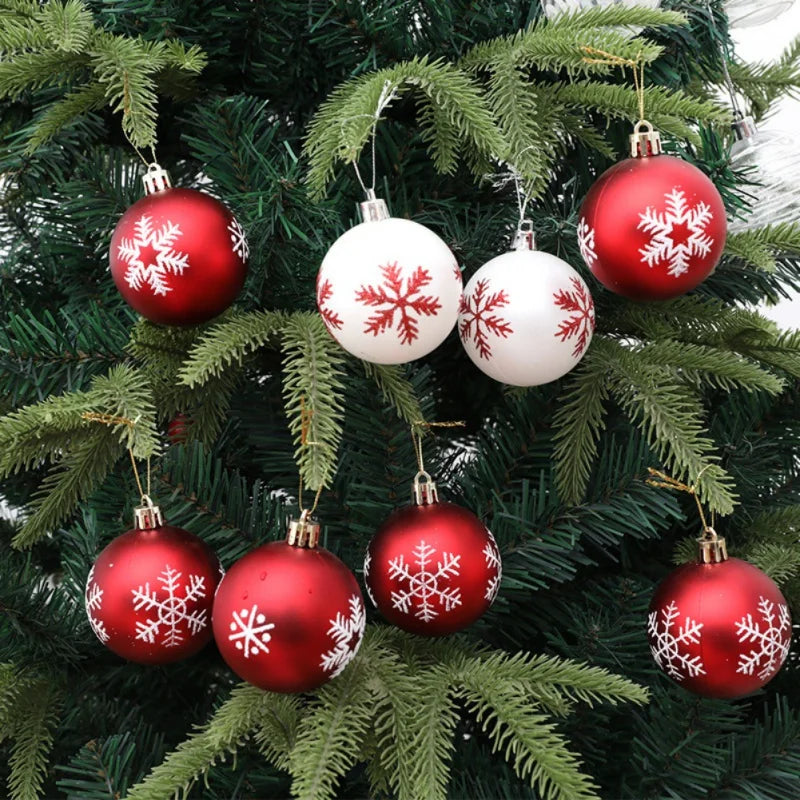 12pcs/box 6cm Christmas Ball Ornaments Xmas Tree Hanging