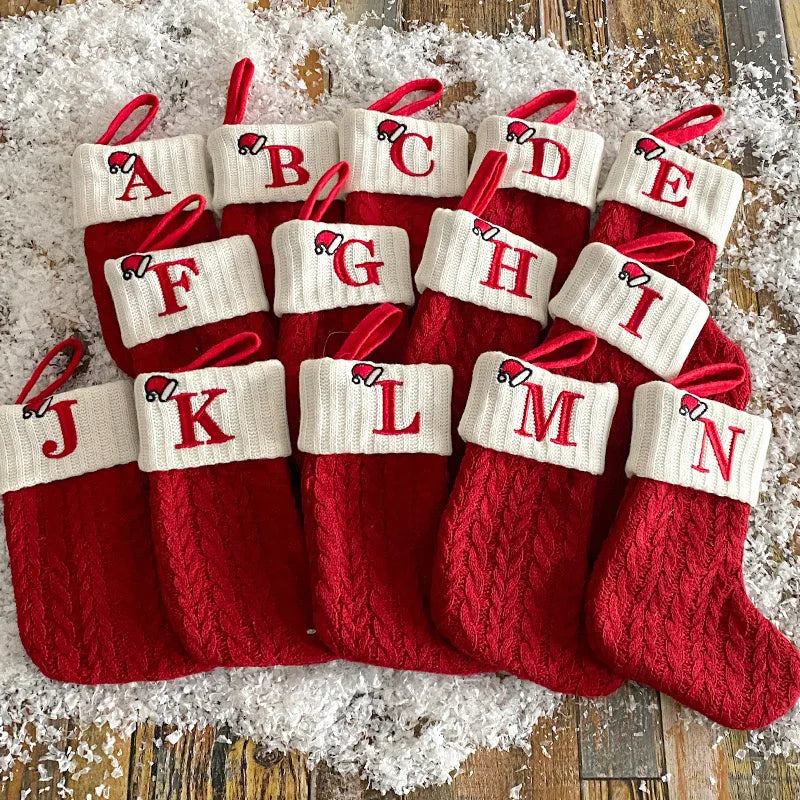 Christmas Alphabet Knitting Socks Christmas