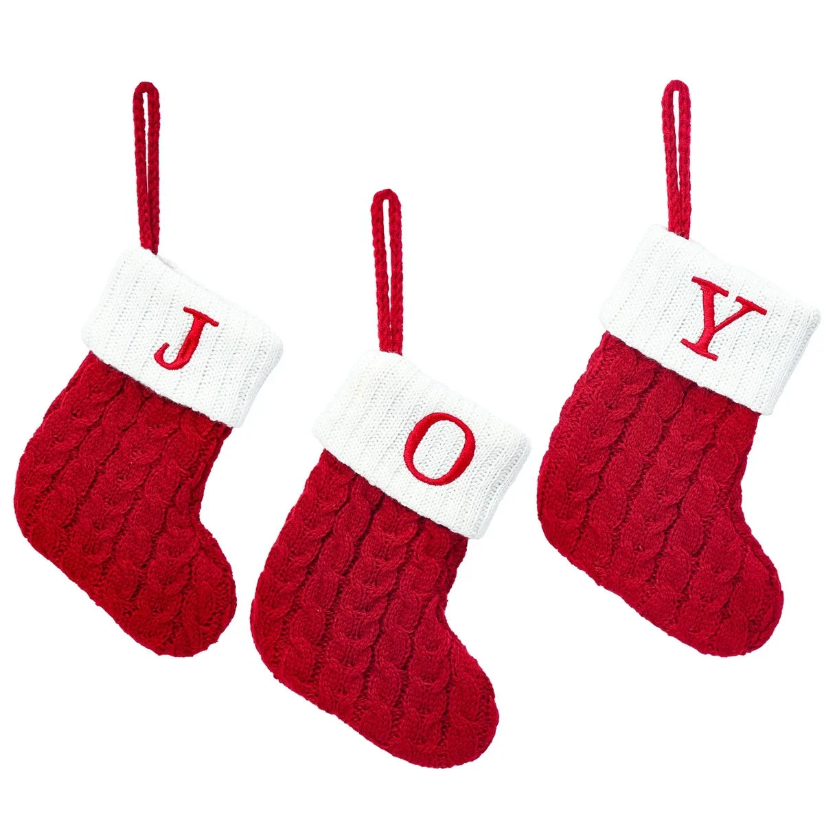 Christmas Socks Knitting Snowflake Letter Stocking Christmas