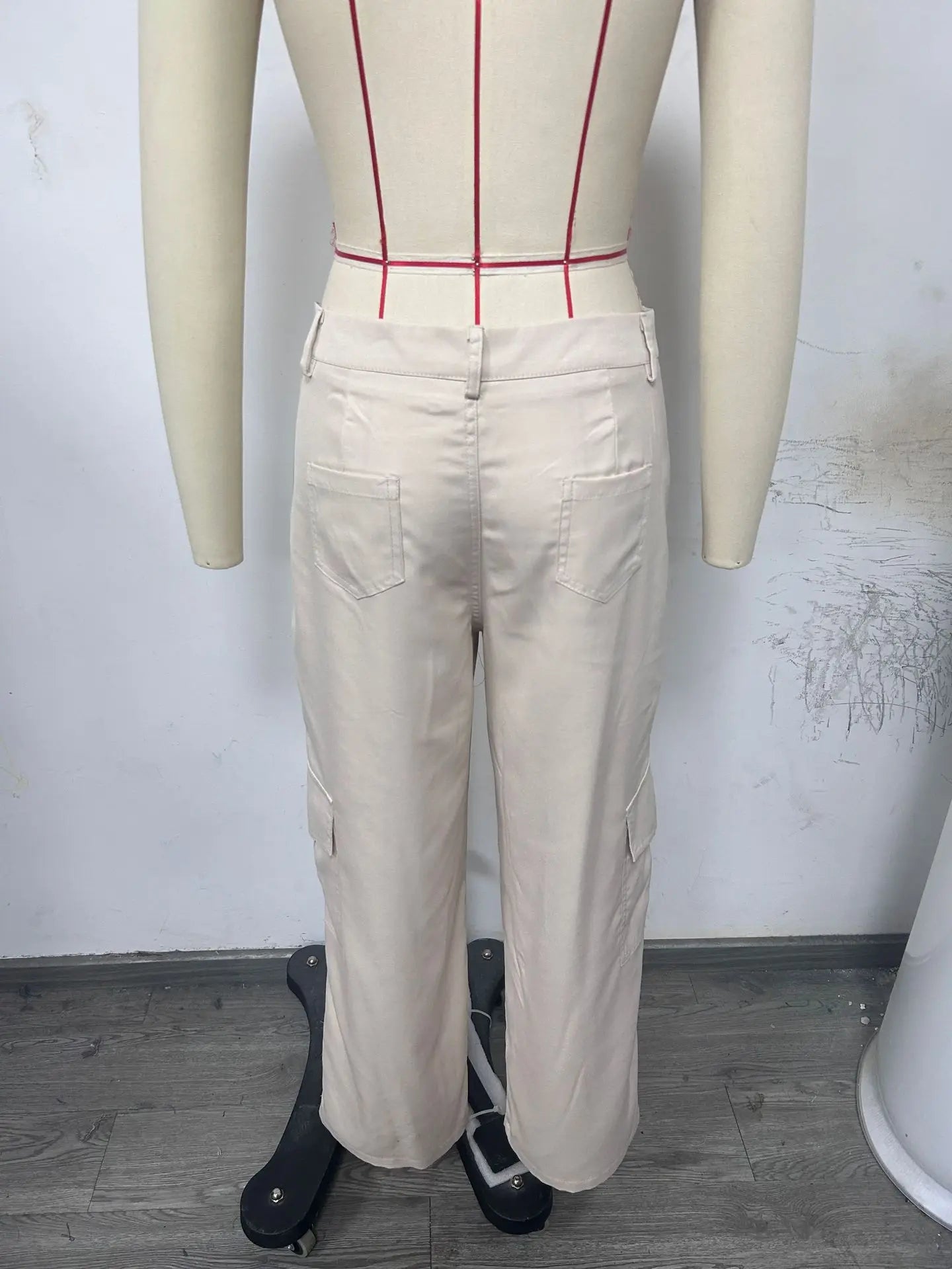 New Straight Cargo High Waist Baggy Trousers