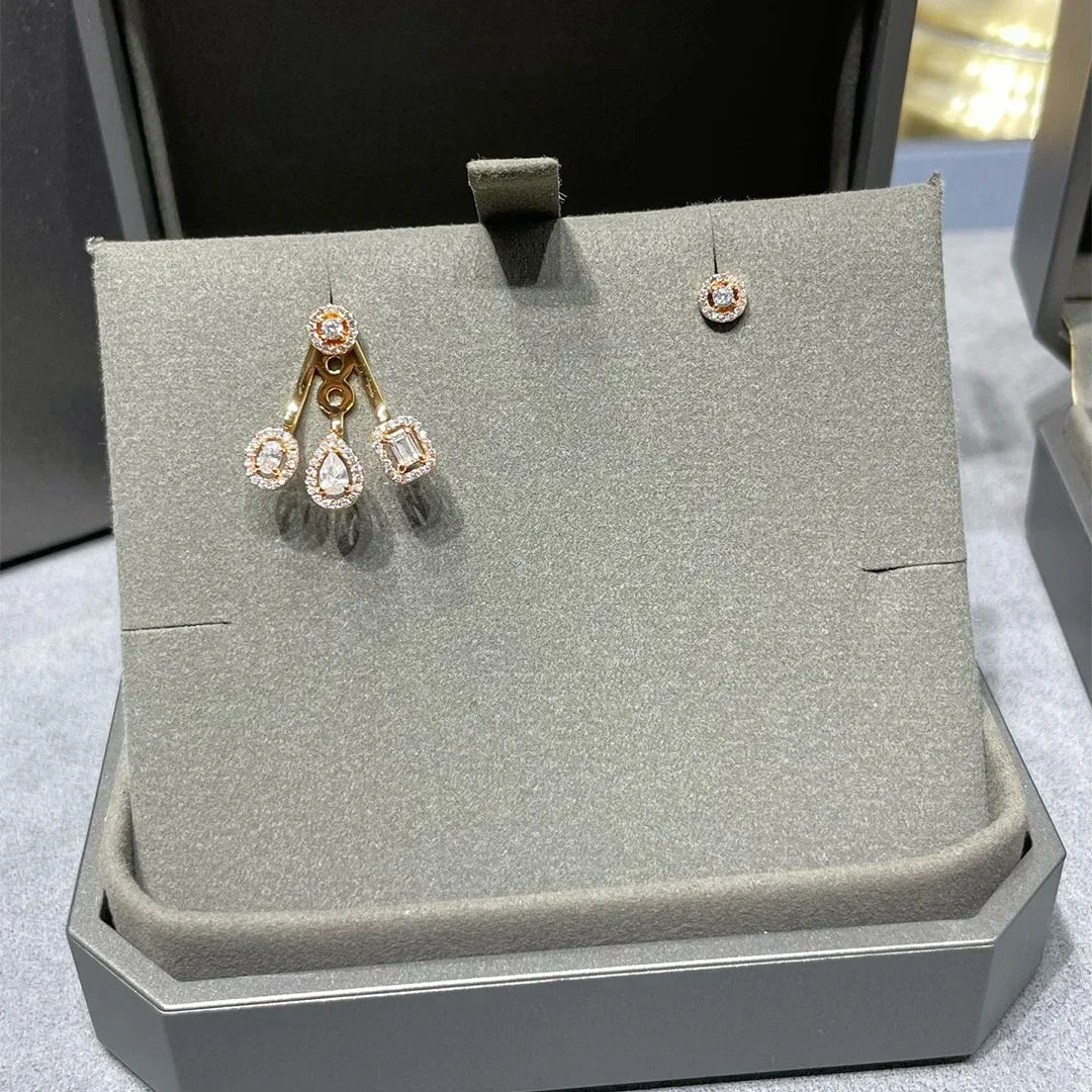 925 Sterling Silver  Diamond Earrings