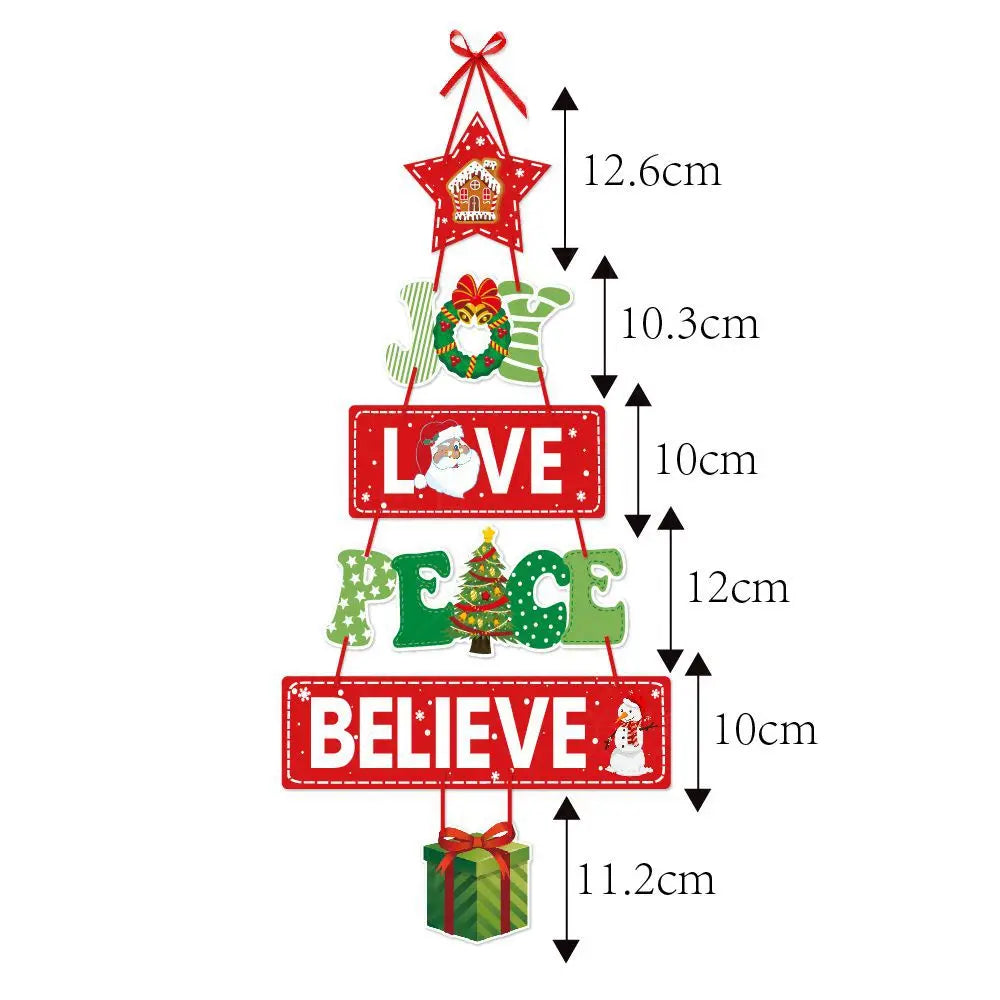 Christmas Porch Door Hanging Banner