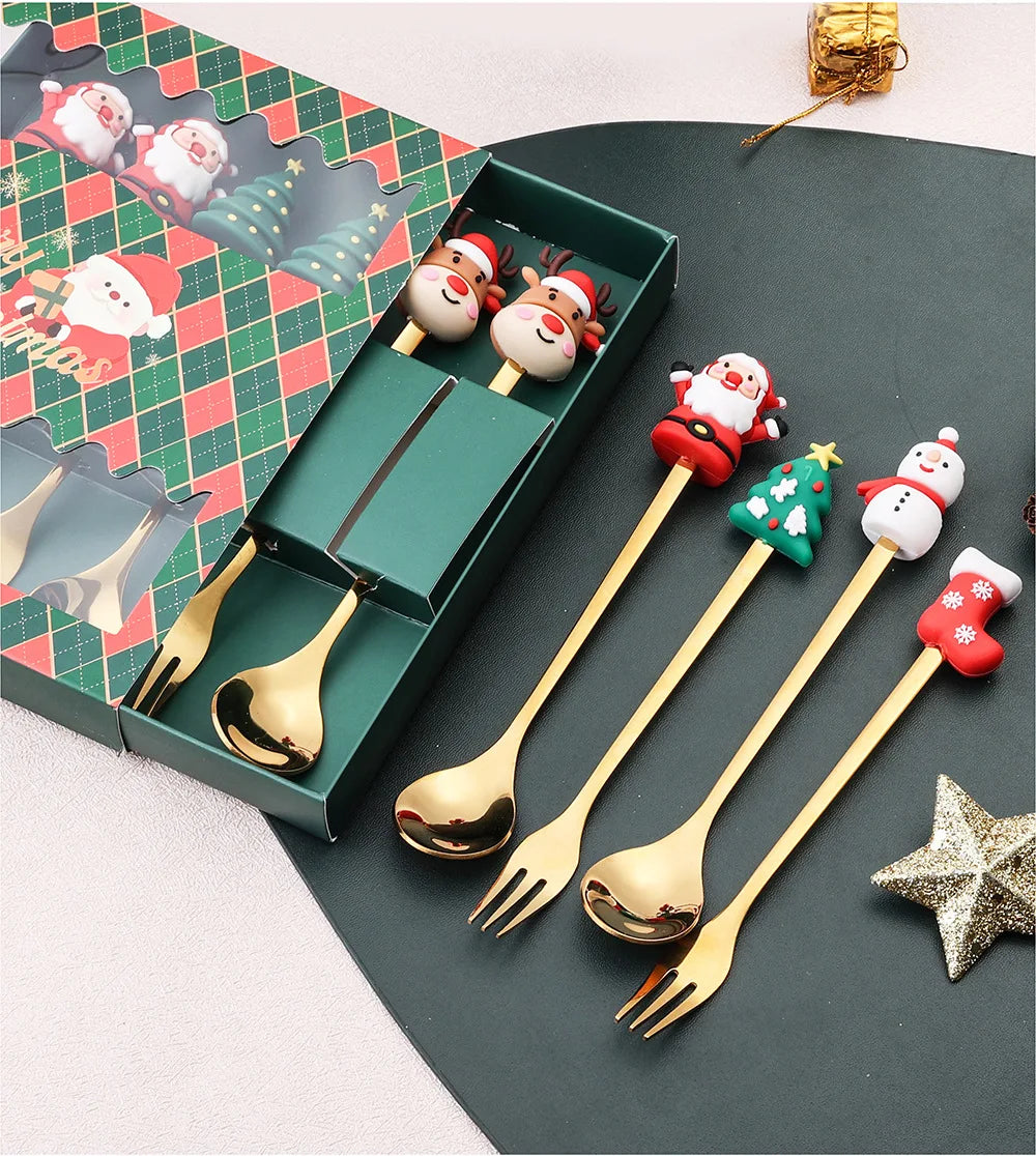 Christmas Stainless SpoonsFork