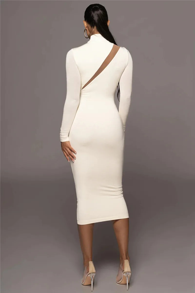 Long Sleeve Bodycon Sexy Maxi Dress