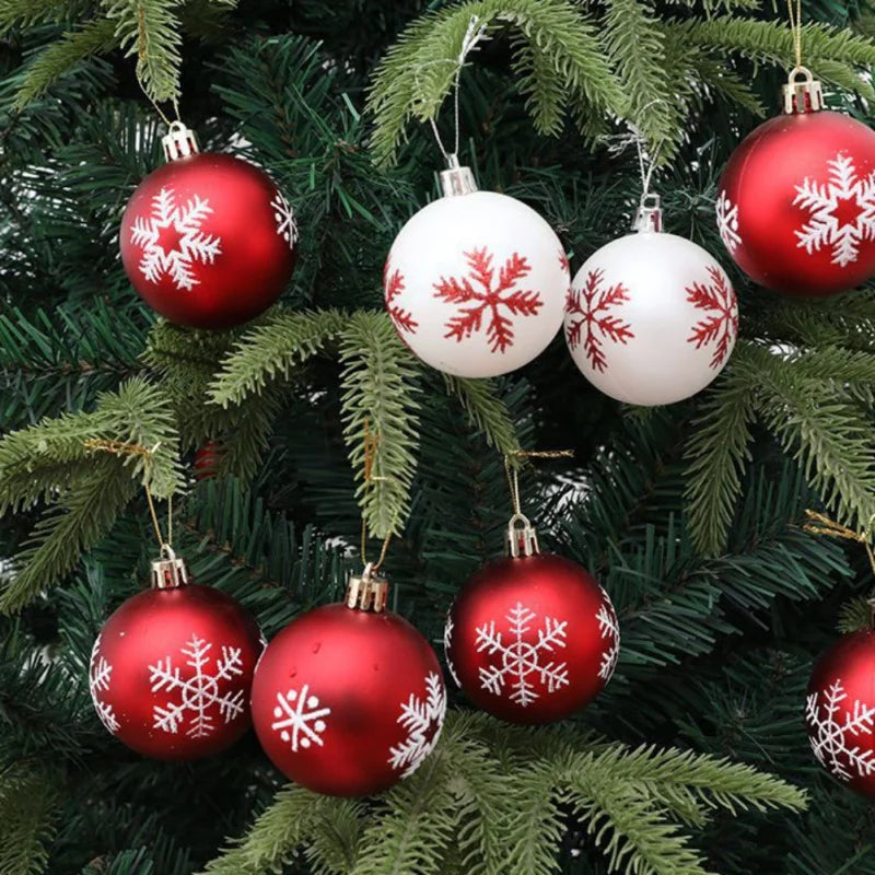 12pcs/box 6cm Christmas Ball Ornaments Xmas Tree Hanging