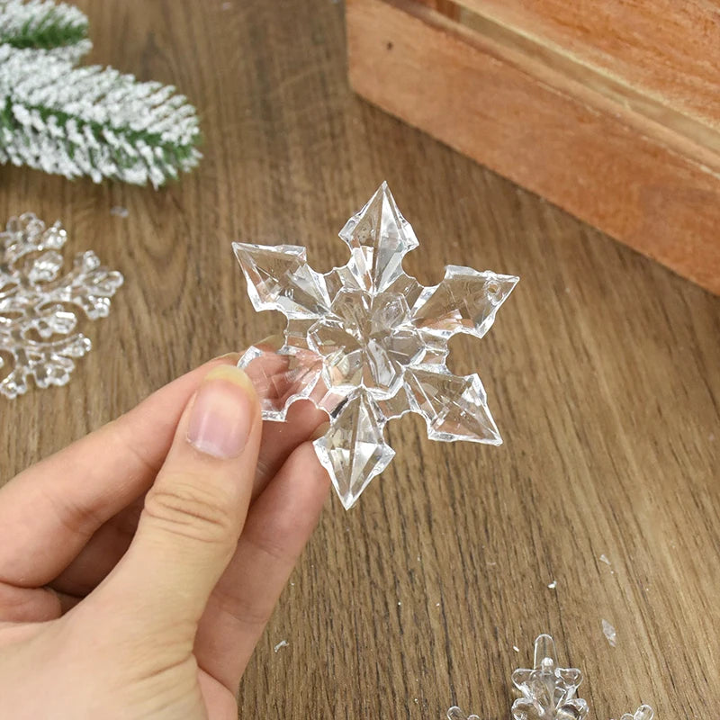 3Pcs Christmas Acrylic Snowflake Ornaments