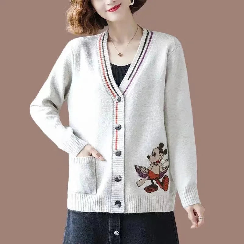 Disney Knitted Cardigan Donald Cartoon Sweaters