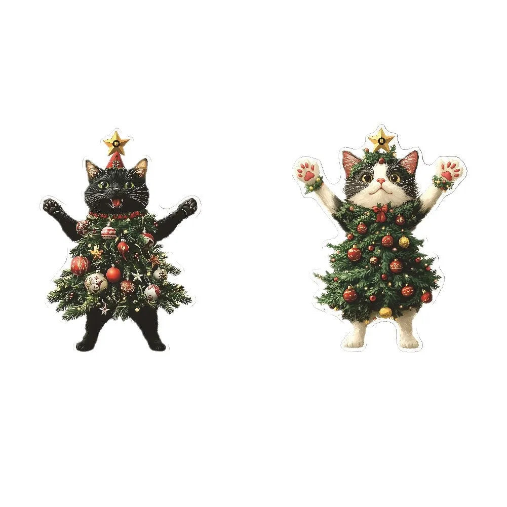 Christmas Tree Cat Decorations Holiday