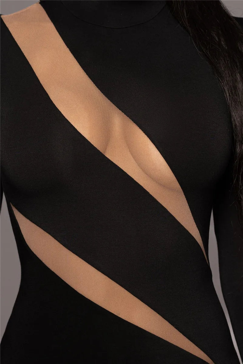 Long Sleeve Bodycon Sexy Maxi Dress