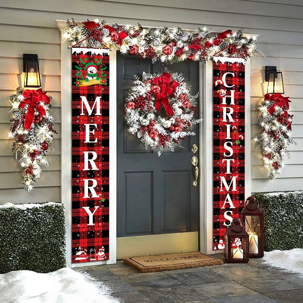 Christmas Decorations Outdoor Yard Front Porch Sign Set