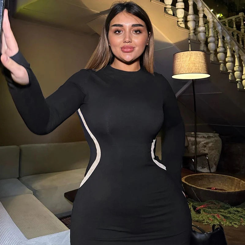 Long Sleeve Sexy Bodycon Slim Maxi Dress