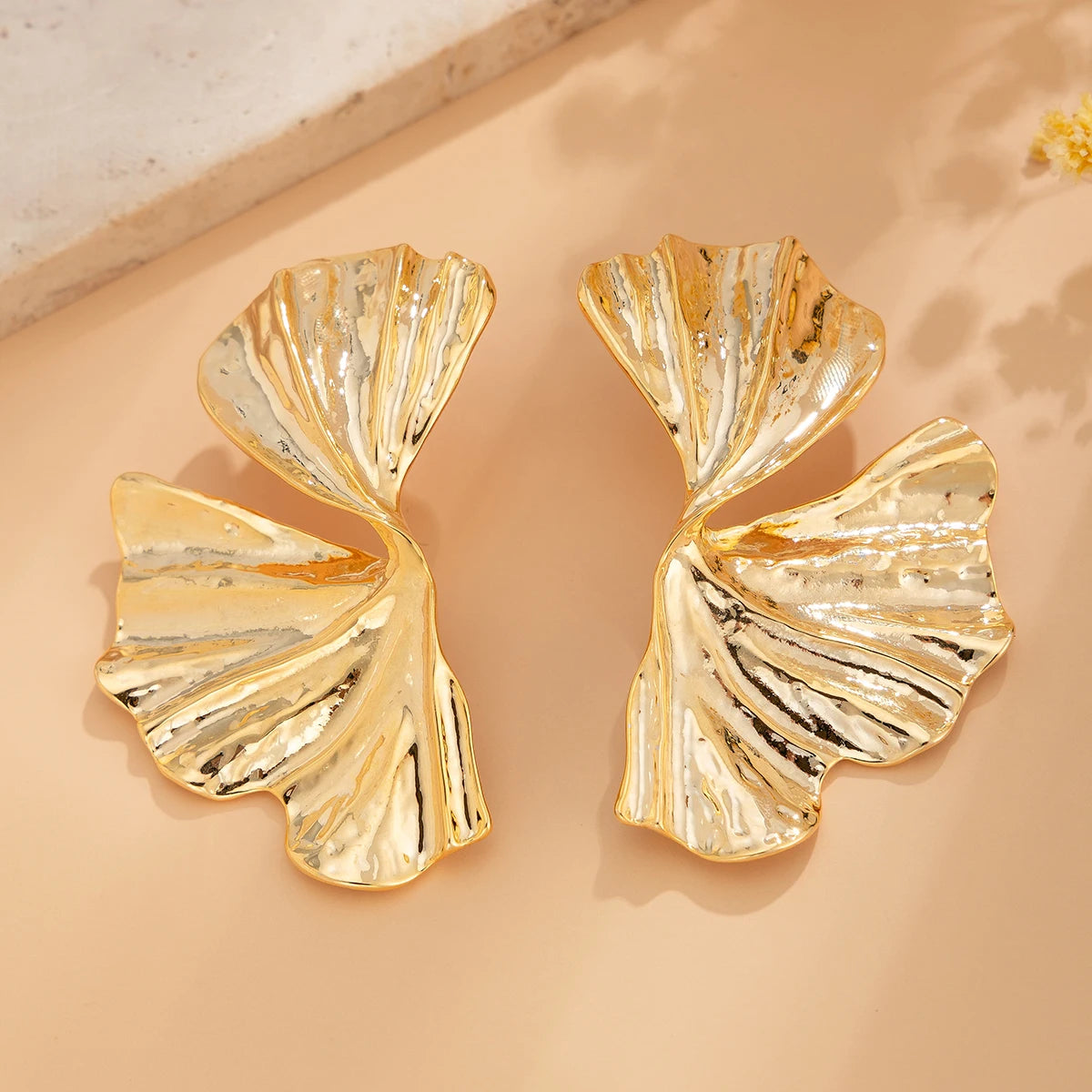 Big Maple Leaf Stud Earrings