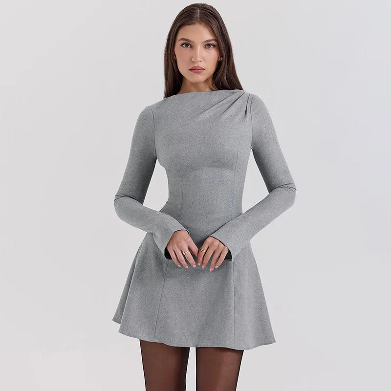 Long Sleeve High Waist Sexy Mini Dress