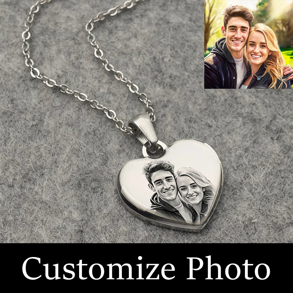 Picture Necklace Personalized for Women,Custom Photo