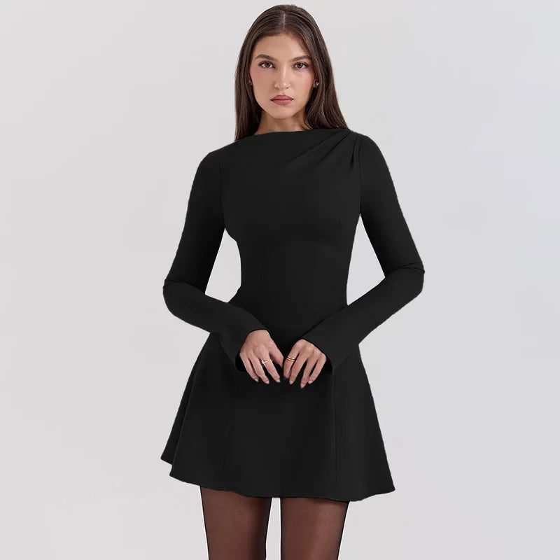 Long Sleeve High Waist Sexy Mini Dress