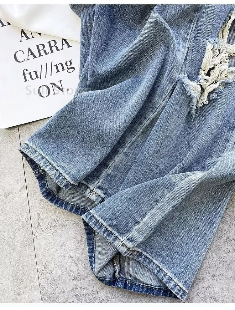 Ripped Jeans  Vintage High Waist