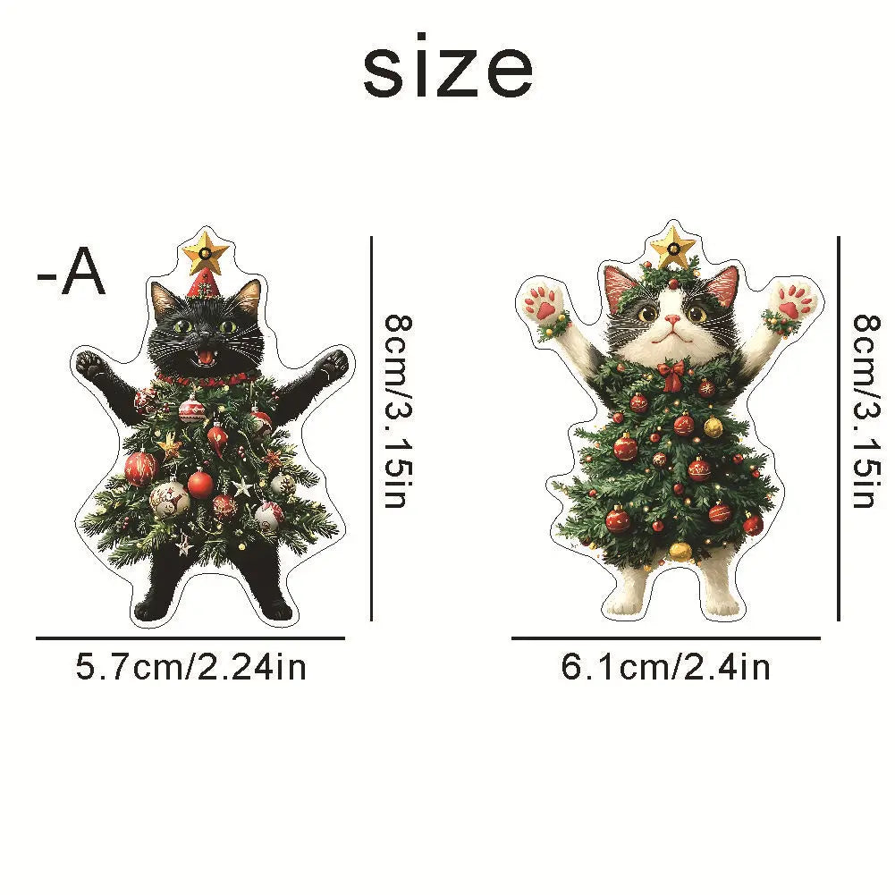 Christmas Tree Cat Decorations Holiday