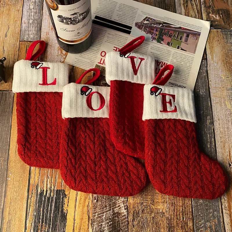 Christmas Alphabet Knitting Socks Christmas