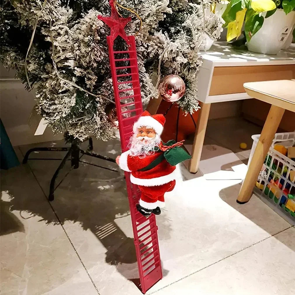 Electric Music Climbing Ladder Santa, Music Doll