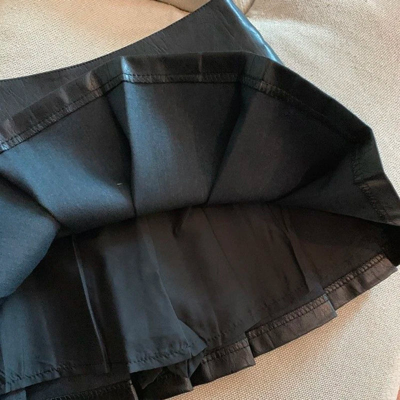 Leather Mini Skirt Women all size