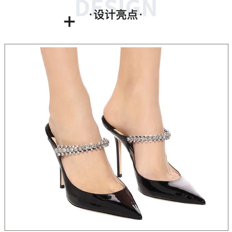 Shoe Pumps Patent Leather 7CM Thin High Heels