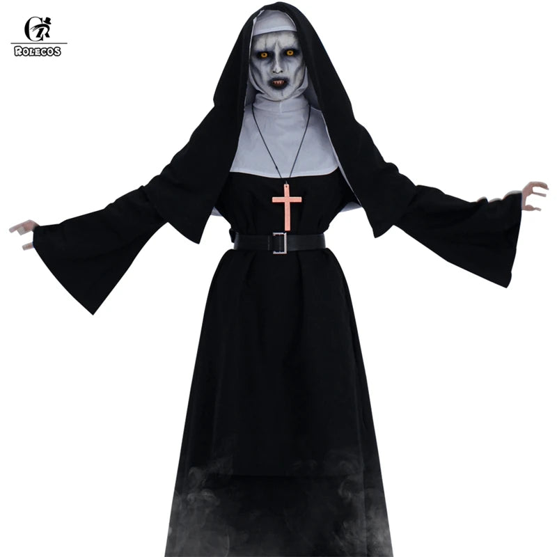 ROLECOS The Nun Cosplay Costume Horror