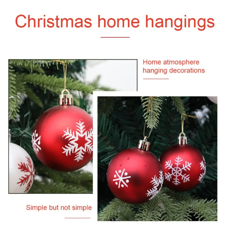 12pcs/box 6cm Christmas Ball Ornaments Xmas Tree Hanging