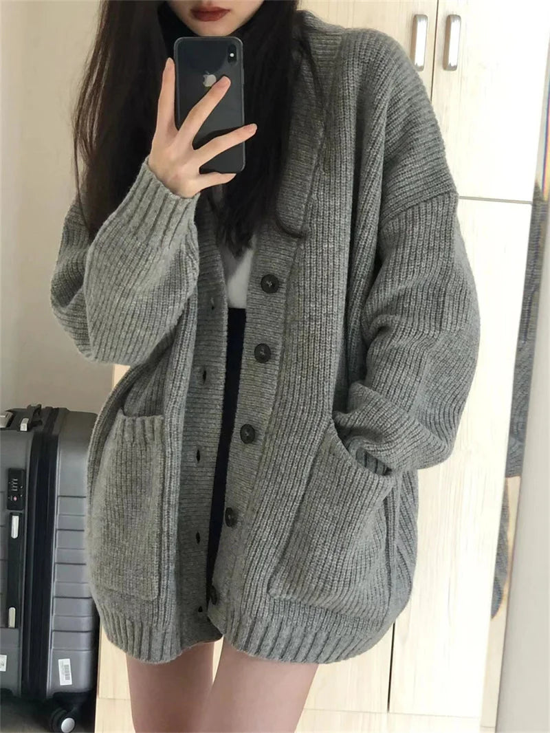 Grey Ｍedium long Ｓweater